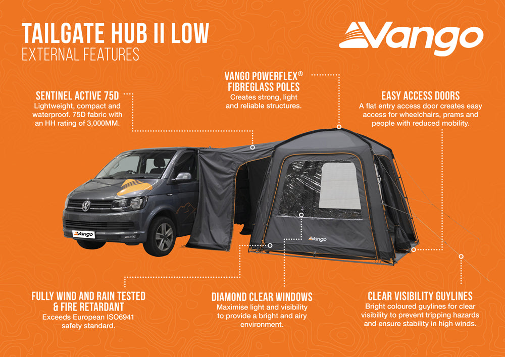 Tailgate Hub II Low Tailgate Awning