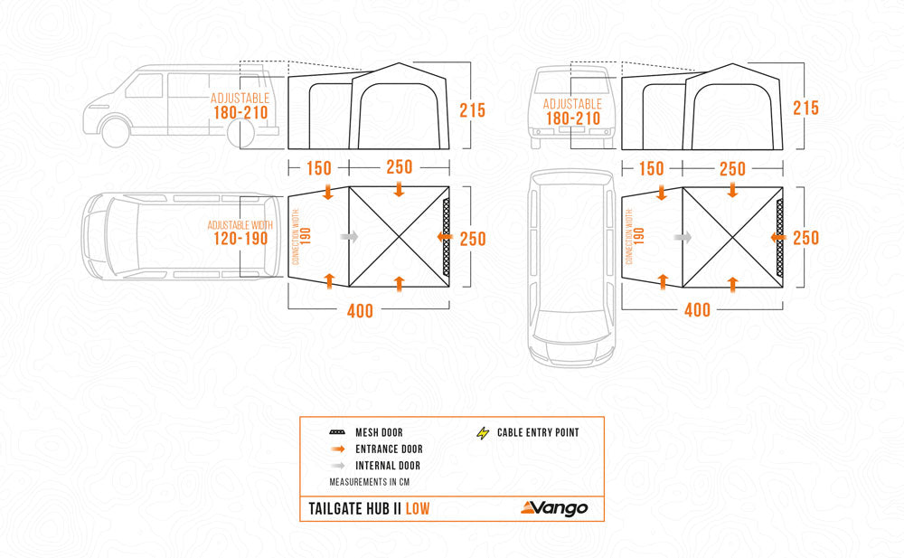 Tailgate Hub II Low Tailgate Awning